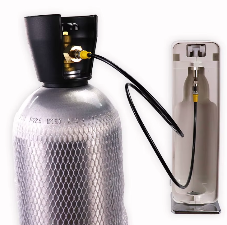 Kompletny zestaw butla CO2 5L i przewód 125 cm TR21/4