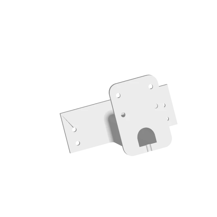 Uchwyt Prosty Dystansowy z Puszką do Kamer EZVIZ C8C  C8C Lite  Przedłużka 15 cm  Tworzywo PET-G.png